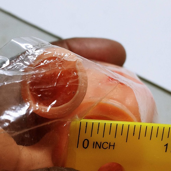 Vtg Wang's Baby Doll Head & Hands Sucking Thumb New Blue Eyes Rubber/Vinyl - Picture 10 of 10